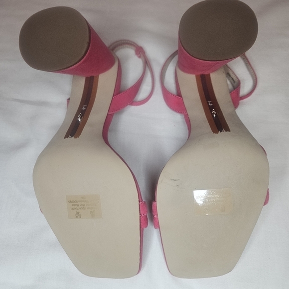 Sam Edelman Kia Fuschia Suede Heeled Sandals Retail $140 Sz 9 - Picture 14 of 16